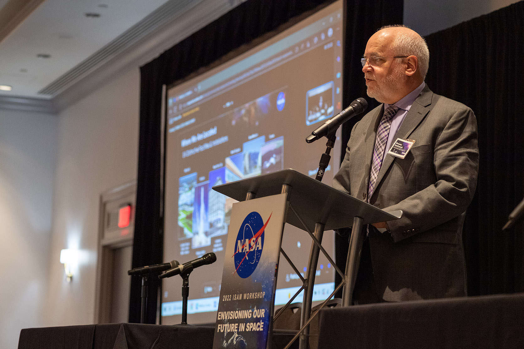 Dennis Andrucyk, Goddard Space Flight Center director, welcomes participants to the workshop 